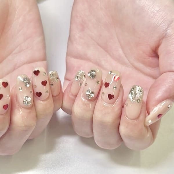 ハートホロネイル|ジェルネイル専門店 NICE NAIL 板宿店