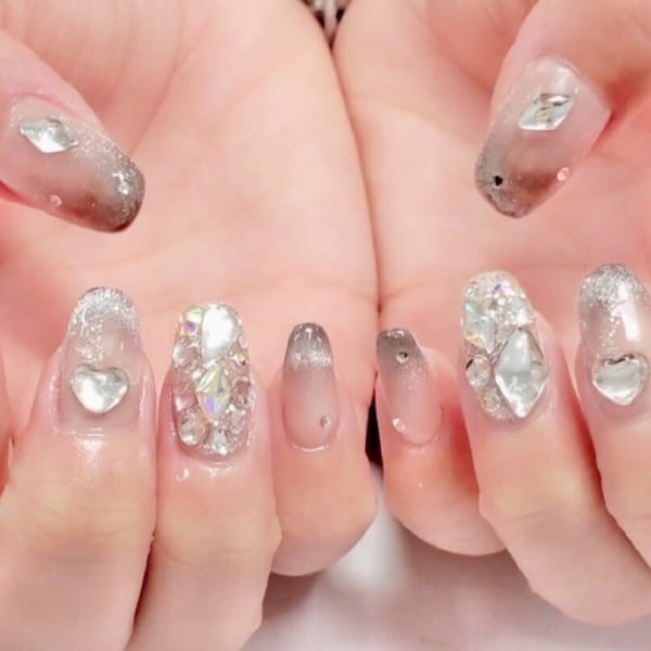 黒マグネットグラデ|ジェルネイル専門店 NICE NAIL 大阪梅田店