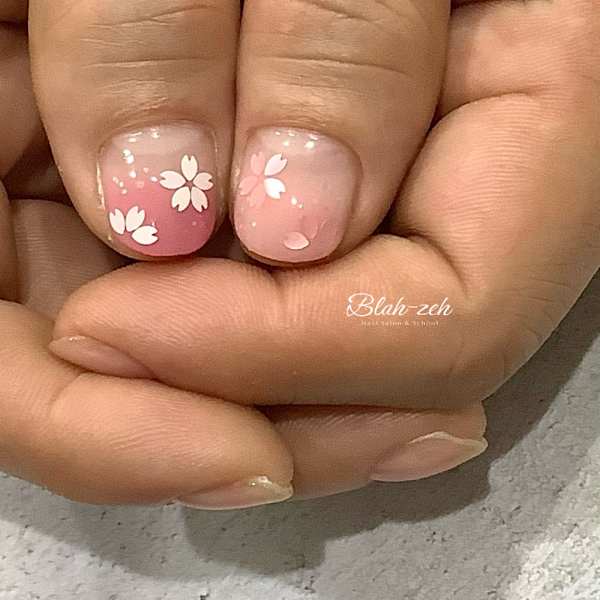 メンズ春お花見ネイル|Blah-zeh 錦糸町店