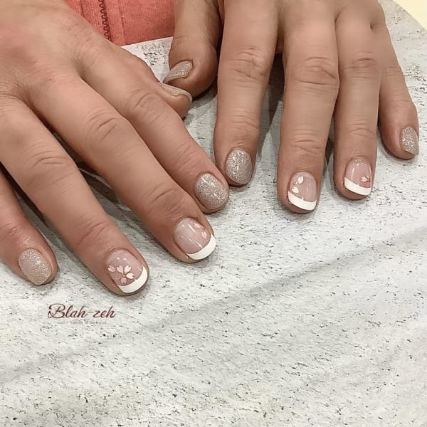 桜×フレンチメンズネイル|Blah-zeh 錦糸町店