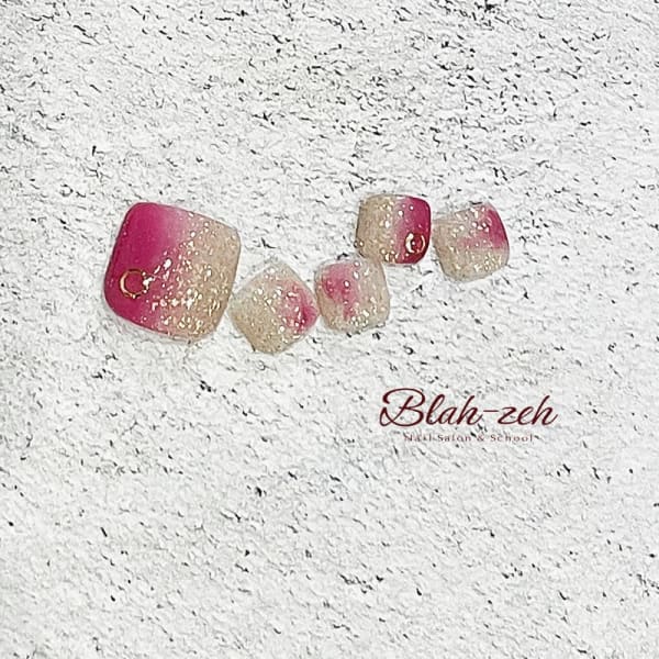 初春グラデフットネイル|Blah-zeh 錦糸町店
