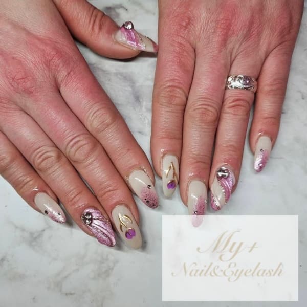 フラワーネイル|Nail&Eyelash My+ アメ村心斎橋店