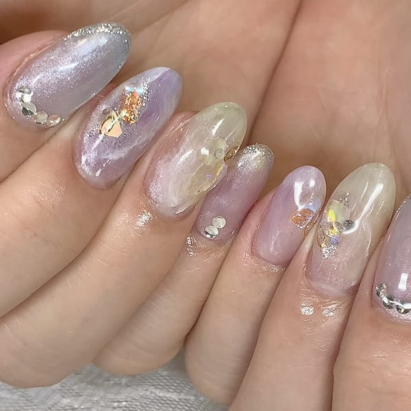 ニュアンスオーロラネイル