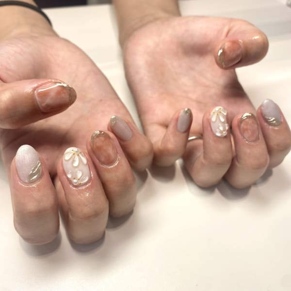 〈ジェル〉ブライダルネイル