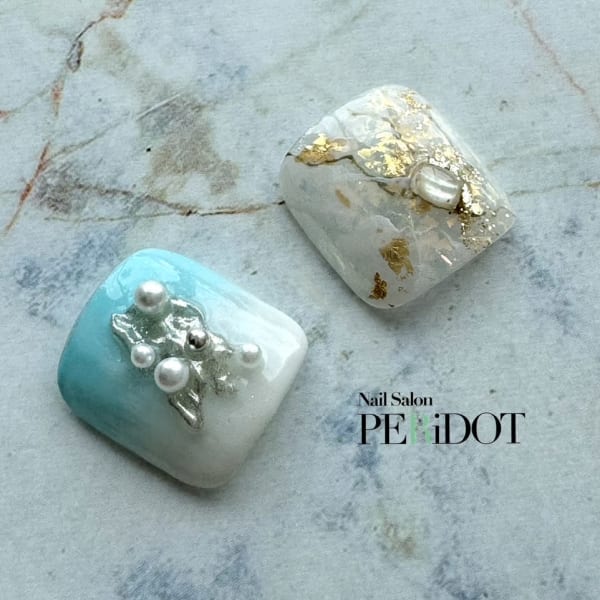 フット親指アート|Nail Salon PERiDOT