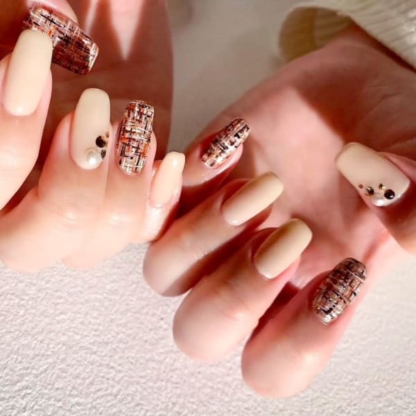 一押しツイードネイル♪