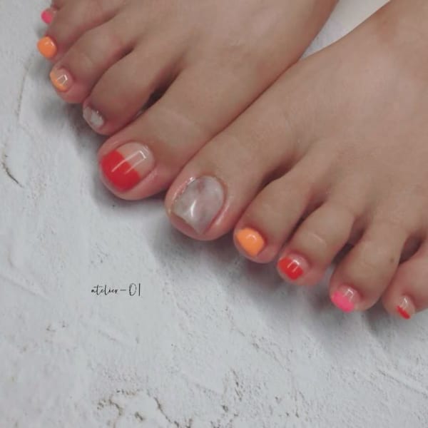 フット◎10本トレンドデザイン(甘皮処理・オフ込・フットバス