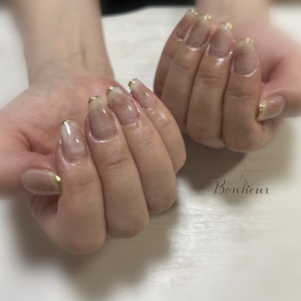 チーク×ミラーネイル