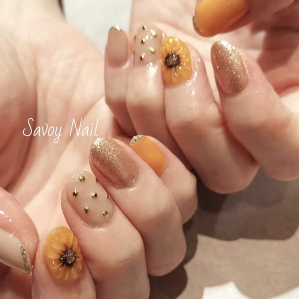 🌻ひまわりネイル🌻