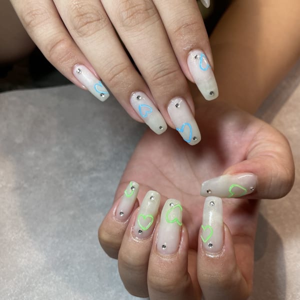 🤍ハートネイル🤍