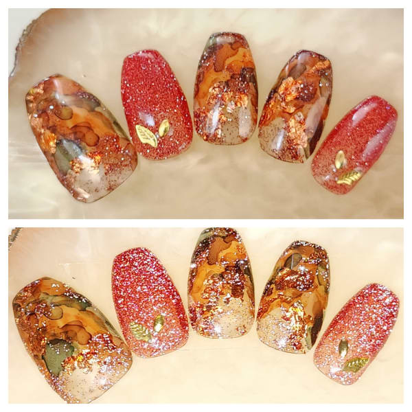 フラッシュグリッターインクネイル|Kurara ジェルネイルスクール＆サロン