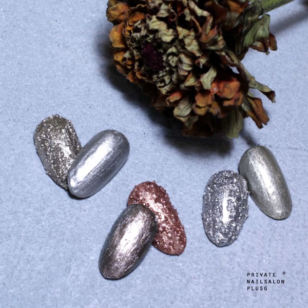 【ご新規様20%offx3回】つぶつぶとはけあとのメタリック|plusG