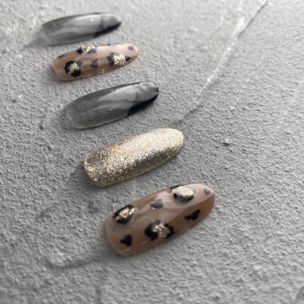 【店舗限定】レオパードネイル
