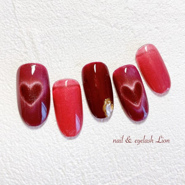 ボルドーハートマグネット