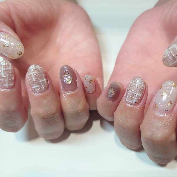 〈ジェル〉ツイードチェック