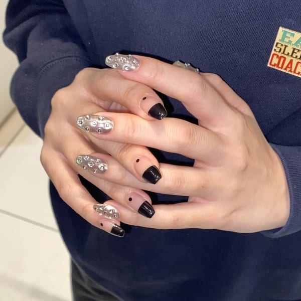 〈ジェル〉アシンメトリーネイル