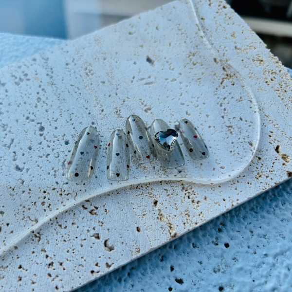 ちびっこハートホロ、シースルーネイル!