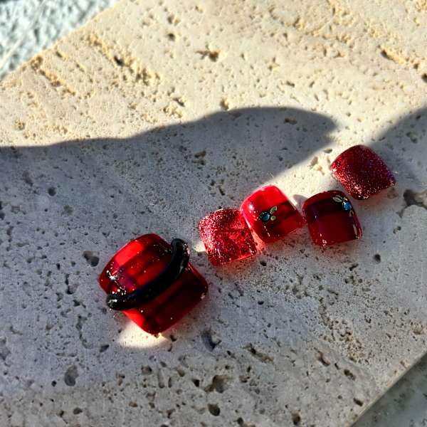 ギンガムチェック、ぶっくりパーツ！