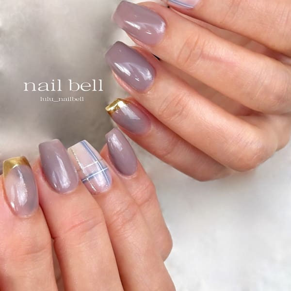 オフィスネイルにおすすめのチェックネイル♫