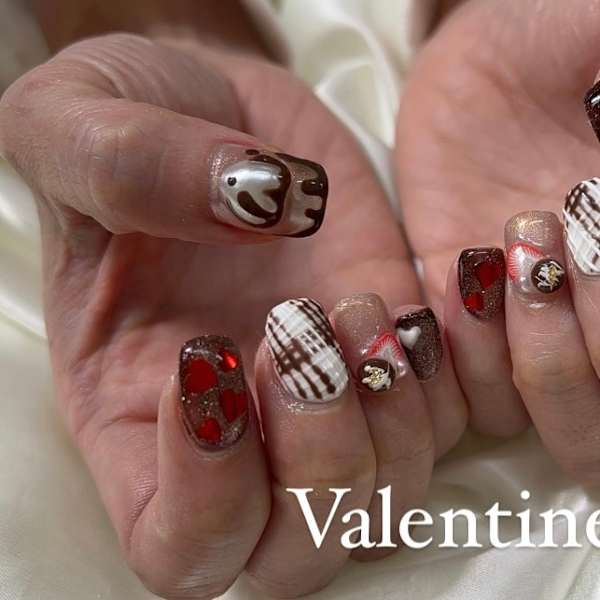 バレンタインネイル💅