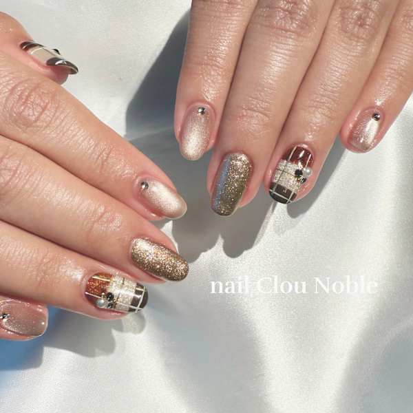 大人チェック×マグネット