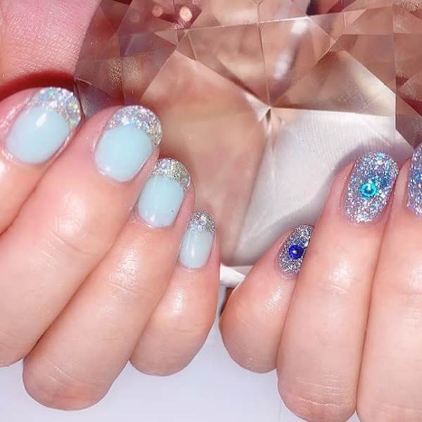 フラッシュ+チークネイル|Cherie Nail