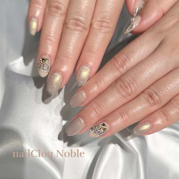 グレージュ×ツイード