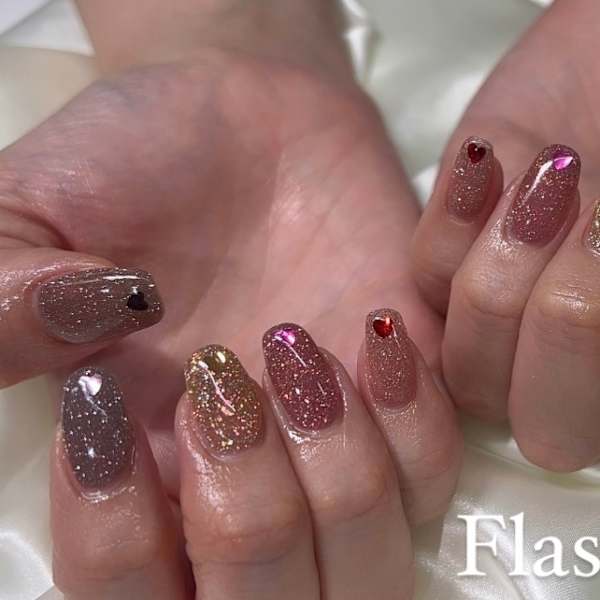 贅沢🤍フラッシュネイル５色塗り！！|Beauty Design Moana