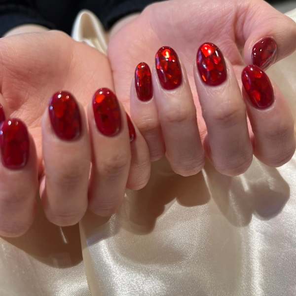 ハートホロネイル