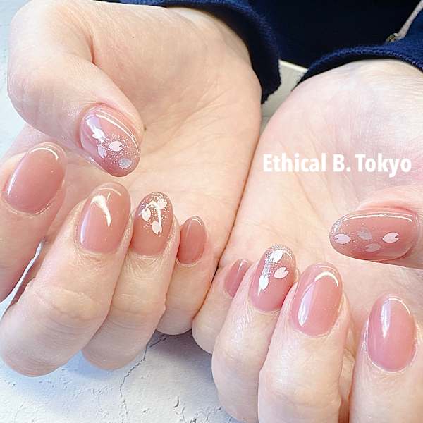 シンプルさくらネイル|Ethical B. Tokyo