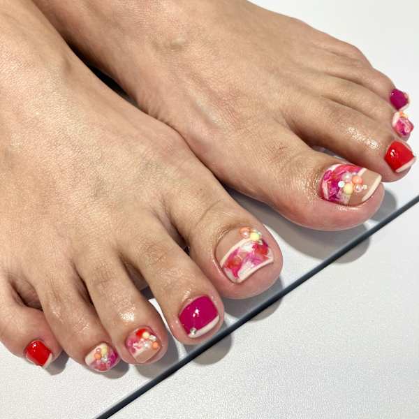 〈ジェル〉ピンクニュアンスネイル