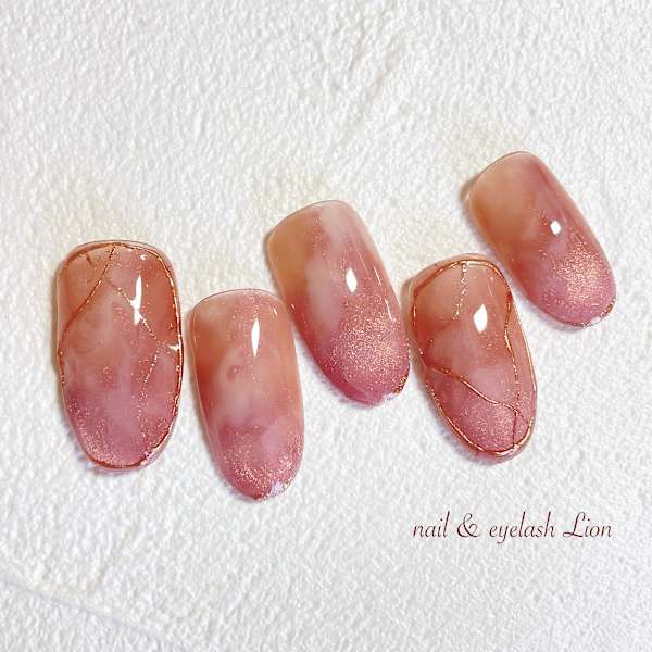 大人ピンクニュアンスネイル|nail ＆ eyelash Lion 池袋