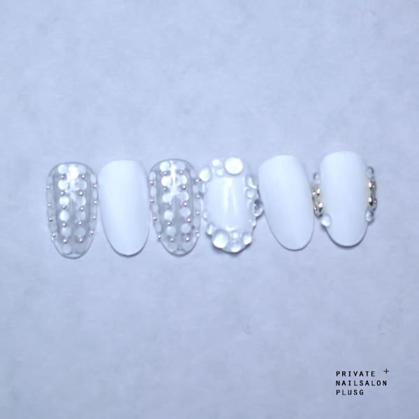 【ご新規様20%offx3回】ホワイトネイル|plusG