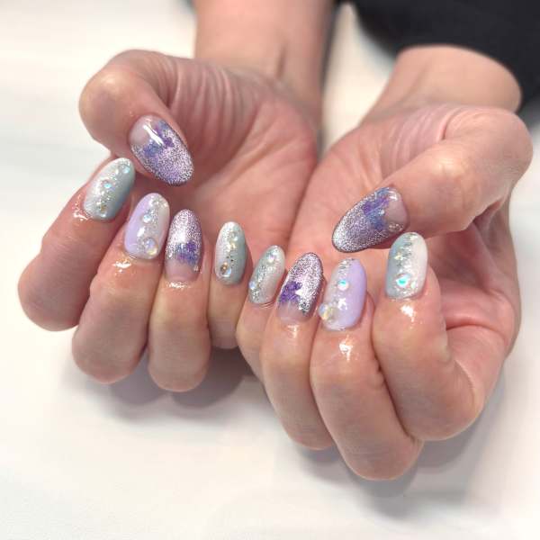 〈ジェル〉紫陽花デザイン