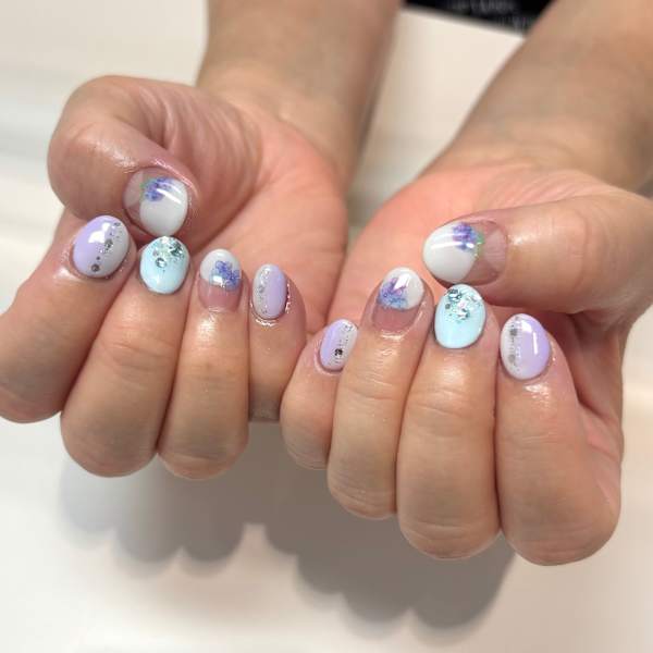 〈ジェル〉梅雨デザイン|MENARD CHAMPS BILEC Nail Salon