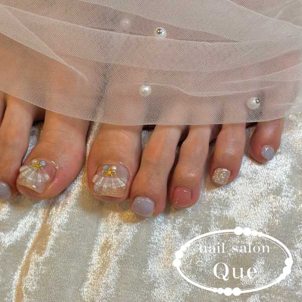 ぷっくり貝殻ネイル