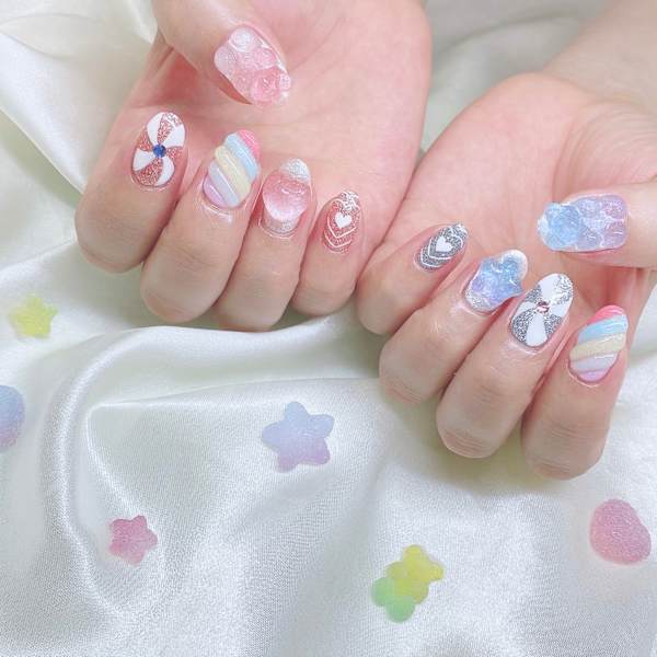 キャンディみたいにときめく⭐︎ゆめかわドリーミーネイル