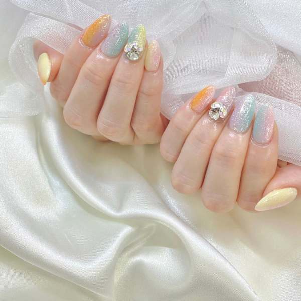 ときめきを詰めこんだ宝石みたいなシャイニーパステルネイル|Nail&Eyelash Alcea 上野御徒町店