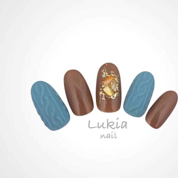 ニットネイル☆ブラウン