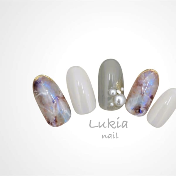 ☆大理石風☆ブライダルネイル
