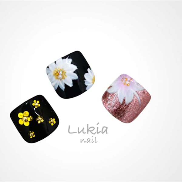お花☆フットネイル