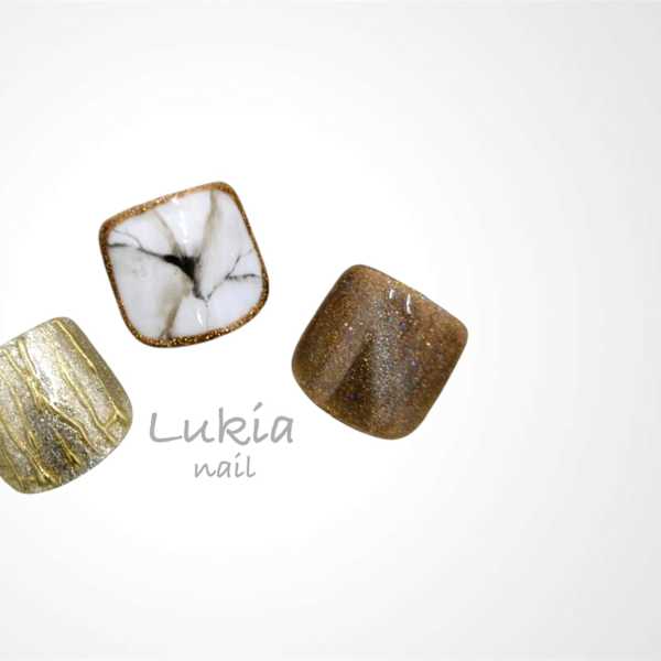 大理石☆フットネイル