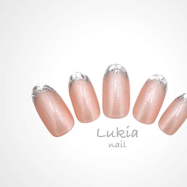 ラメフレンチ☆シンプルネイル
