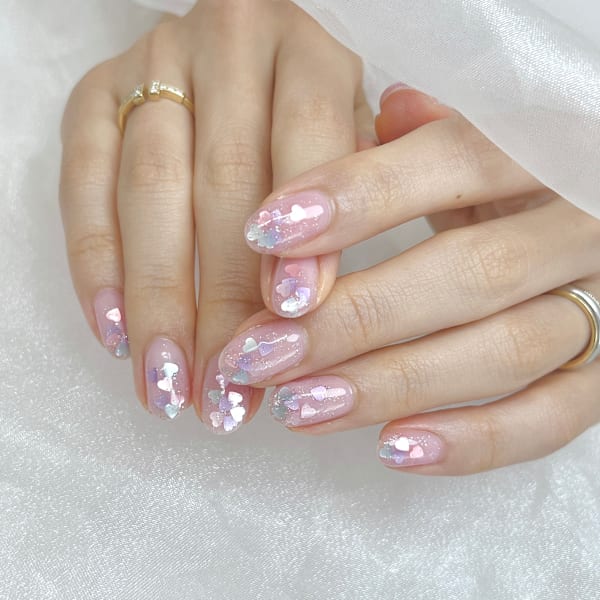 大人のハートネイル♪