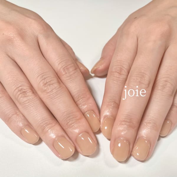 キャラメルワンカラー|nail atelier joie【ジョワ】御徒町 （パラジェル・フィルイン・付替オフ無料）