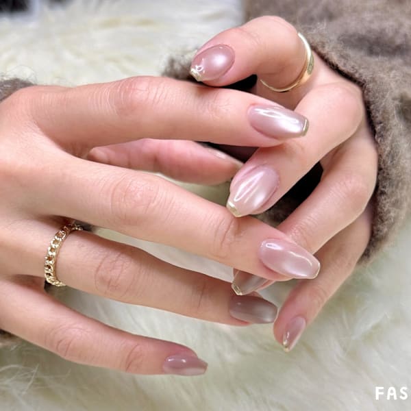 大人上品🕊ミラーフレンチ【¥5,170+OP/オフ無料】|FAST NAIL 池袋東口駅前店 【ファストネイル】