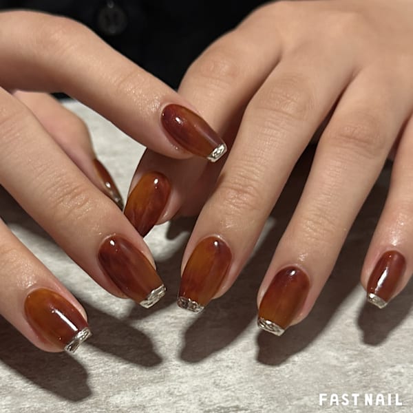 秋モテ🍂大人のべっ甲ネイル🖤【¥6,840/オフ無料】