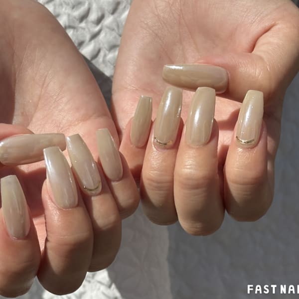 大人ヌーディなニュアンスネイル🌿【¥5,720/オフ無料】|FAST NAIL 池袋東口駅前店 【ファストネイル】