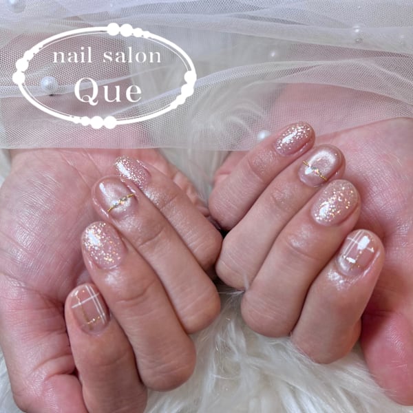 チェック柄ネイル