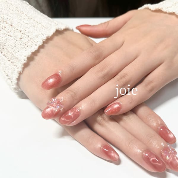 赤色ハートマグ|nail atelier joie【ジョワ】御徒町 （パラジェル・フィルイン・付替オフ無料）